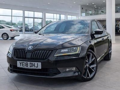 Used Skoda Superb SportLine 190 HP (139 kW) 2018 Black Hatchback