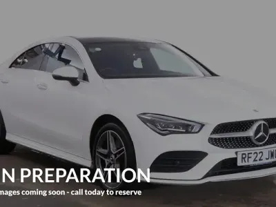 Used Mercedes CLA250e AMG line 218 HP (160 kW) 2022 White Coupe