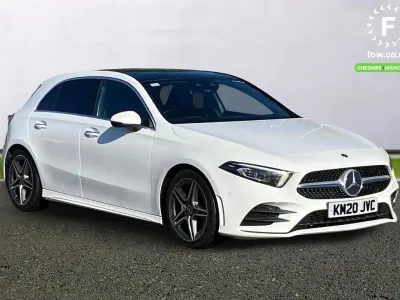 Begagnad Mercedes A250 AMG Line Premium Plus 224 HK (164 kW) 2020 Vit Halvkombi