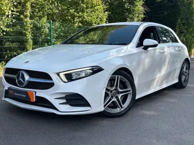 Used Mercedes A250 AMG line 224 HP (164 kW) 2019 White Hatchback