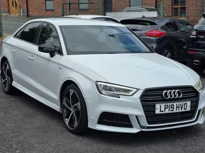 Used Audi A3 Black Edition 116 HP (85 kW) 2019 White Sedan
