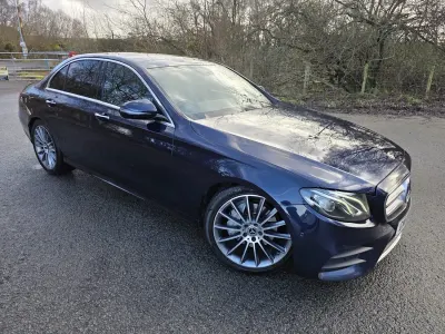 Used Mercedes E220 AMG Line Premium 194 HP (142 kW) 2018 Blue Sedan