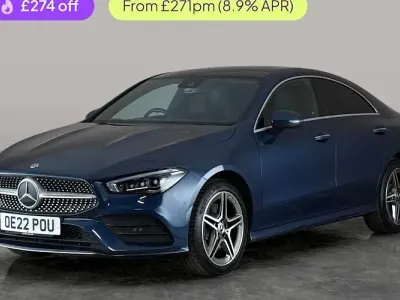 Used Mercedes CLA250e AMG Line Premium Plus 218 HP (160 kW) 2022 Blue Coupe
