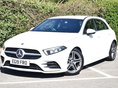 Used Mercedes A180 AMG line 136 HP (100 kW) 2019 White Hatchback
