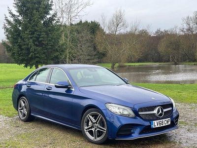 Blue Used 2018 Mercedes C200 AMG Line Premium Sedan | £11,795 (Fair price)