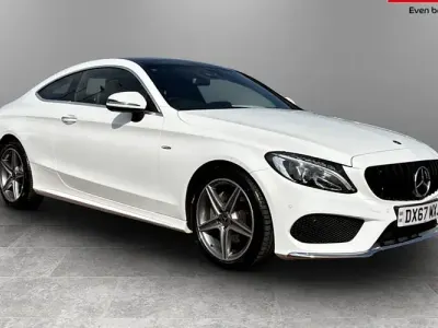 Used Mercedes C220 AMG line 170 HP (125 kW) 2017 White Coupe