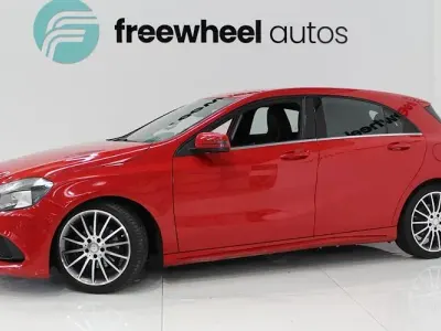 Used Mercedes A200 AMG line 136 HP (100 kW) 2017 Red Hatchback