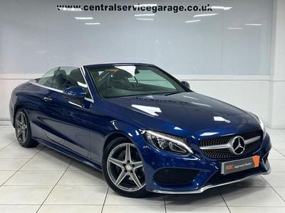 Blue Used 2017 Mercedes C220 AMG Line Premium Plus Cabriolet | £12,495 (A bit pricey)