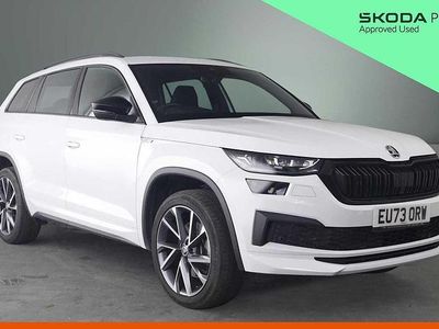 Used Skoda Kodiaq SportLine 140 HP (102 kW) 2023 Moon white metallic SUV