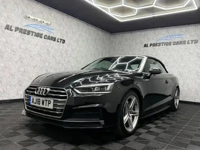Used Audi A5 Cabriolet S-Line 218 HP (160 kW) 2018 Black Cabriolet