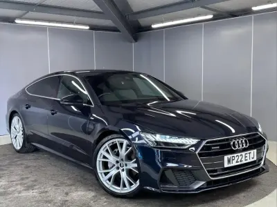 Used Audi A7 S-Line 261 HP (191 kW) 2022 Blue Sedan