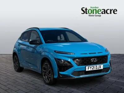 Used Hyundai Kona N Line 120 HP (88 kW) 2021 Blue SUV