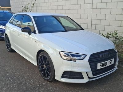 Begagnad Audi A3 Black Edition 150 HK (110 kW) 2018 Vit Sedan