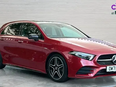 Used Mercedes A200 AMG Line Premium Plus 163 HP (119 kW) 2021 Red Hatchback