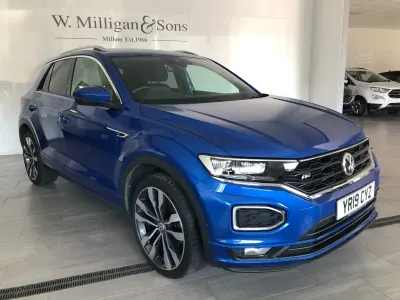 Used VW T-Roc R-line 150 HP (110 kW) 2019 Blue SUV