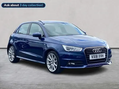 Used Audi A1 Sportback S-Line 125 HP (91 kW) 2018 Blue Hatchback