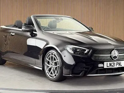 Used Mercedes E220 AMG line 194 HP (142 kW) 2021 Black Cabriolet