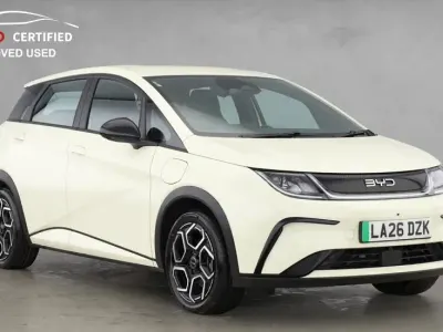 New BYD Dolphin Boost 130 kW (177 HP) 2026 White Hatchback