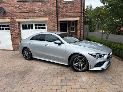 Used Mercedes CLA180 AMG Line Premium 136 HP (100 kW) 2021 Silver Coupe