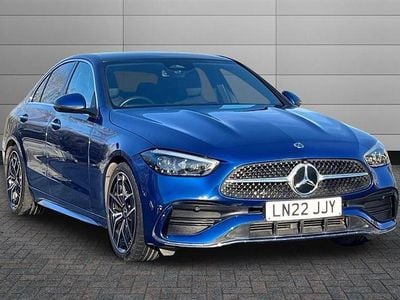 Spectral blue Used 2022 Mercedes C300 AMG Line Premium Plus Sedan | £31,850 (Expensive)