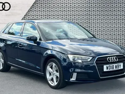 Used Audi A3 Sport 150 HP (110 kW) 2018 Blue Sedan