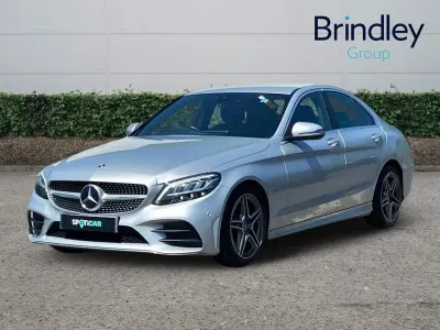 Used Mercedes C220 AMG line 191 HP (140 kW) 2019 Grey Sedan