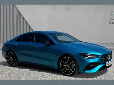 New Mercedes CLA180 AMG Line Premium 134 HP (98 kW) 2025 Blue Coupe