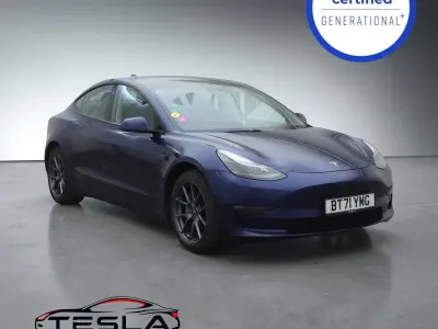 Used Tesla Model 3 Long Range AWD 366 kW (498 HP) 2021 Blue Sedan