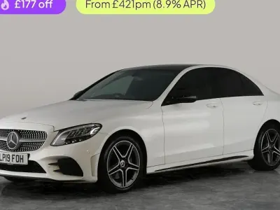 Used Mercedes C220 AMG line 194 HP (142 kW) 2019 White Sedan