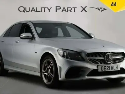 Usado Mercedes C300e AMG line 2021 Prateado Sedan