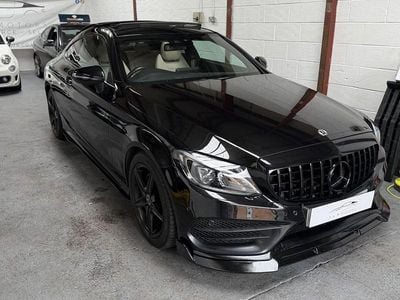 Begagnad Mercedes C220 AMG Line Premium Plus 2017 Svart Sportkupé
