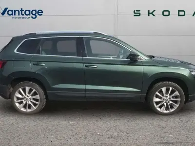 Used Skoda Karoq SE L 150 HP (110 kW) 2018 Emerald green metallic SUV