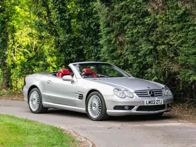 Begagnad Mercedes SL55 AMG AMG 493 HK (362 kW) 2002 Silver Cab