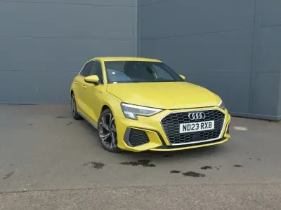 Used Audi A3 S-Line 110 HP (80 kW) 2023 Yellow Sedan