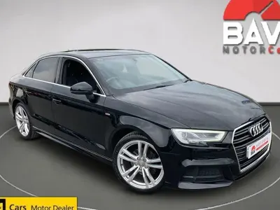 Used Audi A3 S-Line 150 HP (110 kW) 2018 Black Sedan