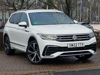 White Used 2022 VW Tiguan Allspace R-line SUV | £25,998 (Fair price)