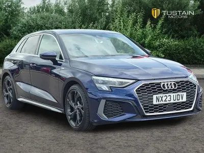 Used Audi A3 S-Line 110 HP (80 kW) 2023 Blue Sedan