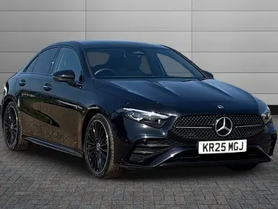 Used Mercedes A200 AMG Line Premium Plus 175 HP (128 kW) 2025 Cosmos black Sedan