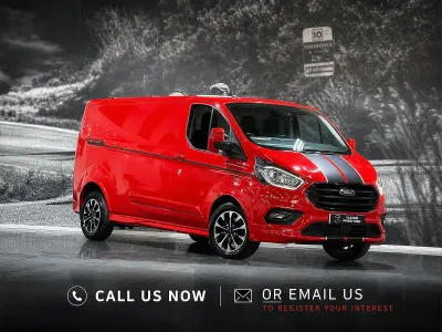 Used Ford Transit Custom Sport 170 HP (125 kW) 2022 Red Van