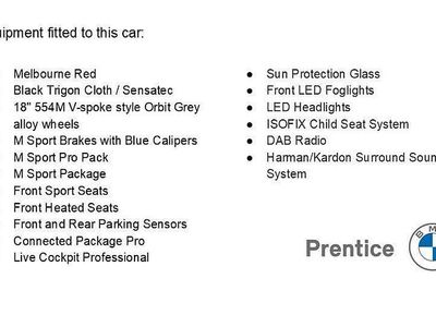 Used BMW 118 M Sport 134 HP (98 kW) 2023 Red Hatchback