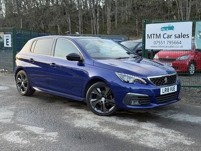 Used Peugeot 308 GT-line 130 HP (95 kW) 2018 Blue Hatchback