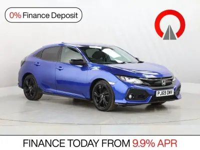 Begagnad Honda Civic Sport 126 HK (92 kW) 2019 Blå Halvkombi