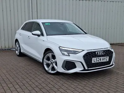 Used Audi A3 S-Line 110 HP (80 kW) 2024 White Hatchback
