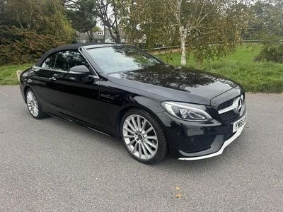 Black Used 2017 Mercedes C250 AMG line Cabriolet | £14,958 (Good price)