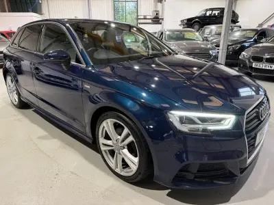 Used Audi A3 Sportback S-Line 116 HP (85 kW) 2019 Blue Hatchback