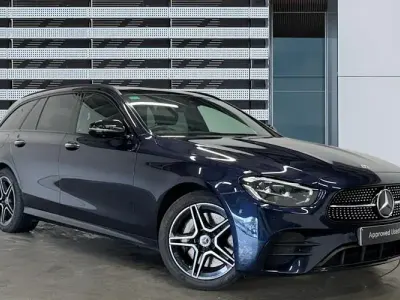 Used Mercedes E300 AMG line 306 HP (225 kW) 2022 Blue Estate