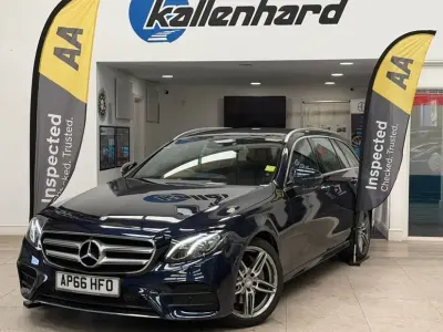 Used Mercedes E220 AMG line 194 HP (142 kW) 2017 Blue Estate
