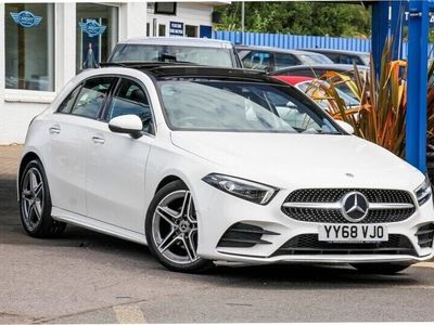 used Mercedes A180 A-Class 1.5D AMG LINE PREMIUM PLUS 5d 114 BHP - SLIDING PANORAMIC ROOF - 64 COLOUR AMBIENT LIGHTING - 10.25" SCREEN DISPLAYS - HEATED SEATS - ACTIVE PA