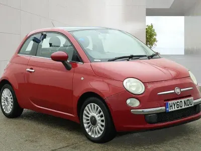 Used Fiat 500 Lounge 69 HP (50 kW) 2010 Red Hatchback