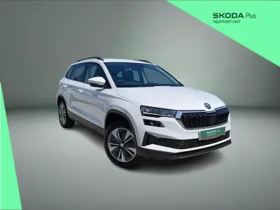 Used Skoda Karoq SE Drive 110 HP (80 kW) 2023 Moon white metallic SUV